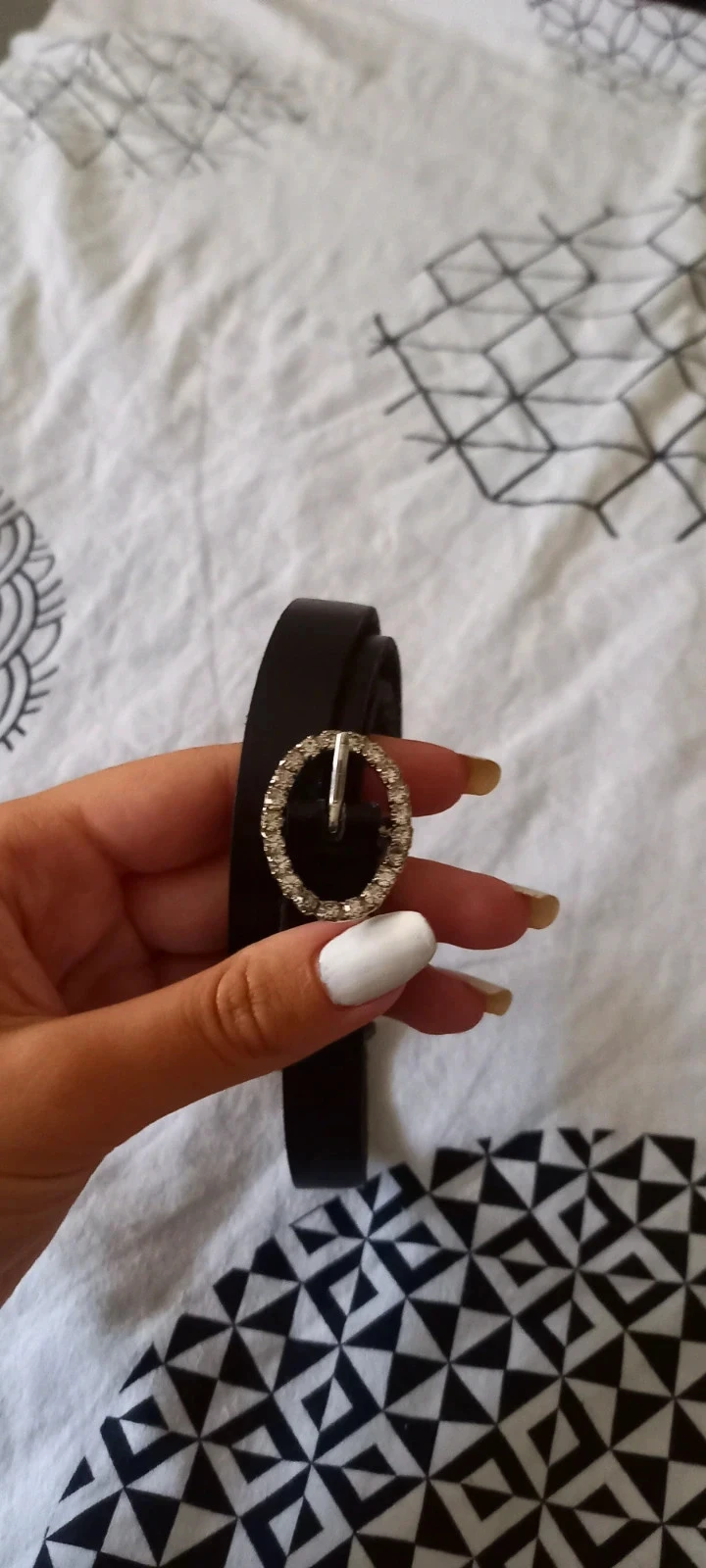 Ceinture H&M 36 noire et argentée – photo 2